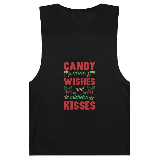 Candy cane wishes and mistletoe kisses Barnard Tanks