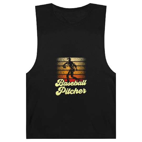 Baseball Pitcher Player Hobby Sayings Barnard Tanks