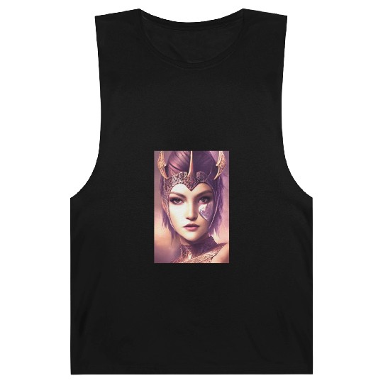 Warrior princess wearing gothic plate dark fantasy Barnard Tanks