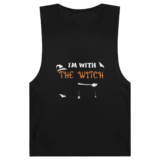 I'm With The Witch - Halloween Barnard Tanks