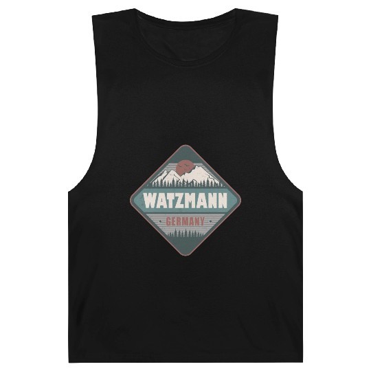 Watzmann Bavaria Germany Vintage Hiking Design Barnard Tanks