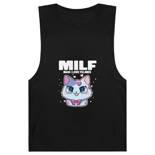 MILF Man I love Felines Funny Cats Barnard Tanks
