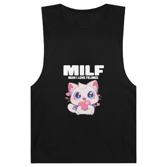 MILF Man I love Felines Funny Cats Barnard Tanks