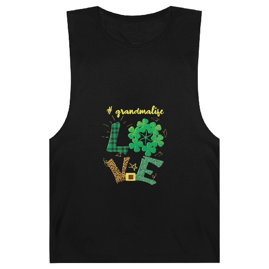 Love Grandma Shamrock Saint Patrick Day Barnard Tanks