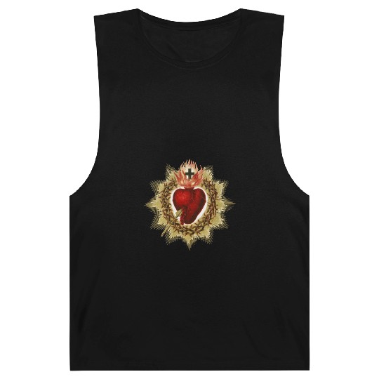 Sacred Heart of Jesus Christ Catholic Blessing Art Barnard Tanks