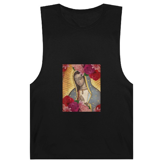 Our Lady of Guadalupe Rose Mexican Catholic Juan D Barnard Tanks