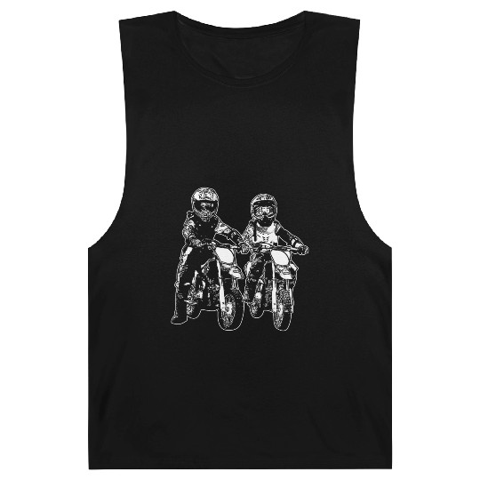 Kids Brother Sister Friends Motorbike Rider Dirt Barnard Tanks