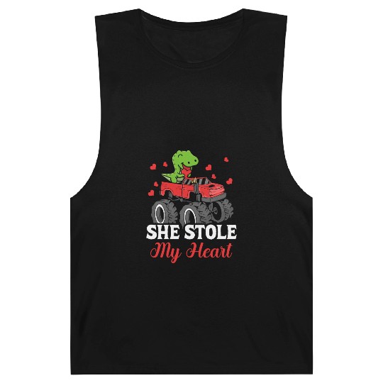 She Stole My Heart Dinosaur T-Rex Truck Barnard Tanks