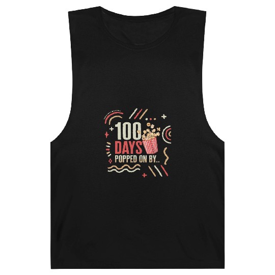 School Barnard Tanks, 100 Days Popped On By Popcorn Cute