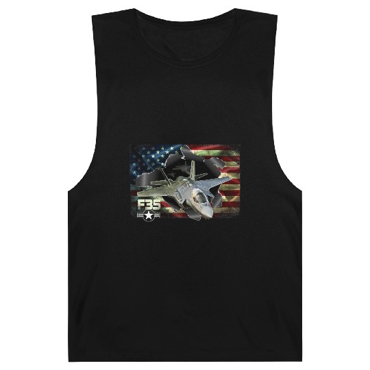 F 35 Lightning Air Force Military Veteran Pride US Barnard Tanks