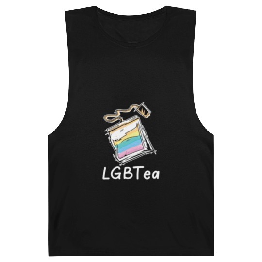 Cute LGBTea Funny Teabag Rainbow Aesthetic Pride M Barnard Tanks