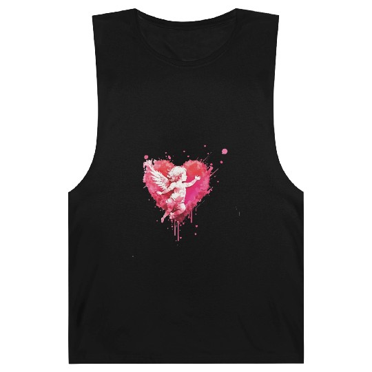 funny Cupid Valentine's Day girls Barnard Tanks