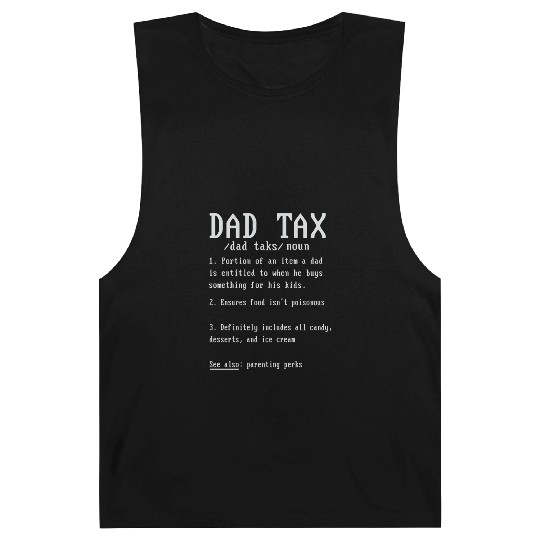 Vintage Dad Tax Definition Men Funny Father's Day Barnard Tanks