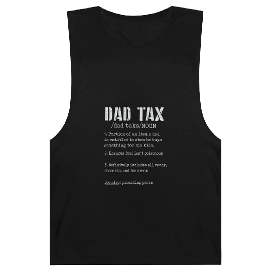 Vintage Dad Tax Definition Men Funny Father's Day Barnard Tanks