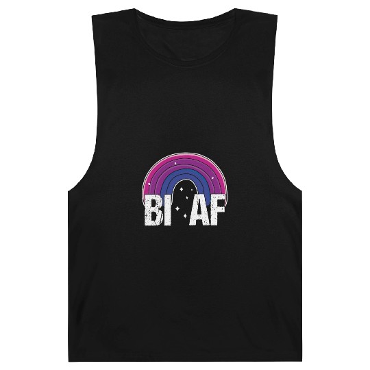 Bi AF Bisexual Pride Flag Rainbow Barnard Tanks