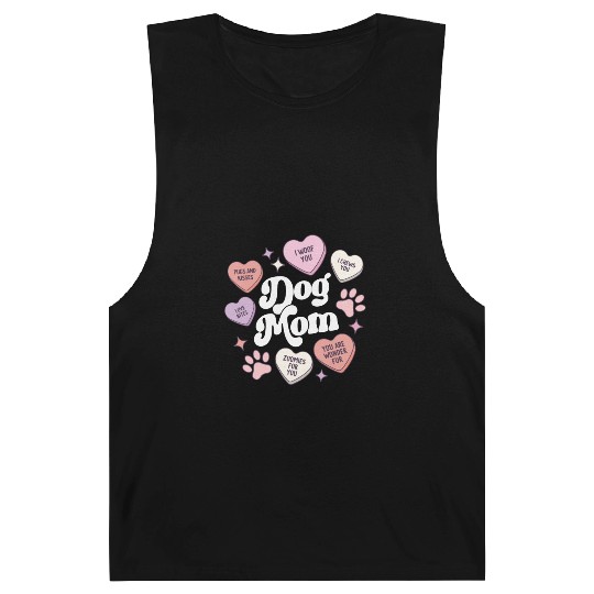 Dog Mom Valentines Day Candy Hearts Galentines Barnard Tanks