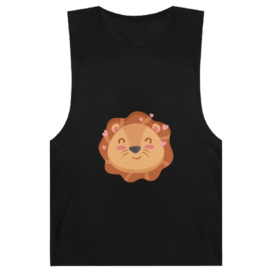 Cute Lion Cartoon Animals Character Design Barnard Tanks