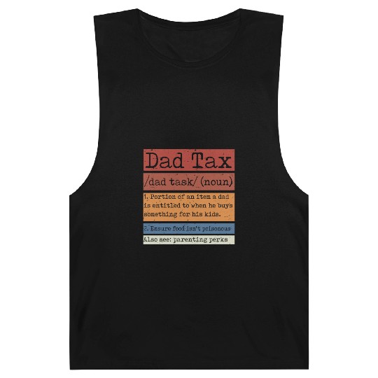 Vintage Dad Tax Definition Men Funny Father's Day Barnard Tanks