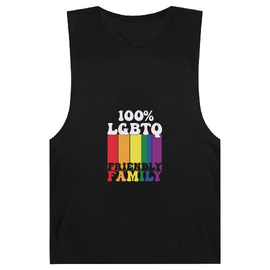 LGBTQ Friendly Family Gay Pride Month Rainbow Barnard Tanks