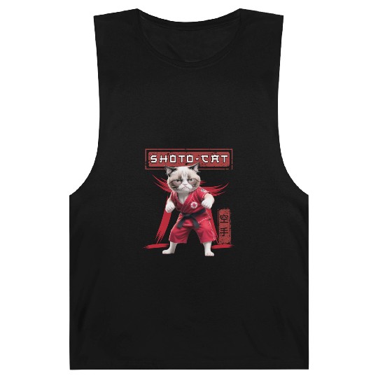 Karate Cat, Karate Japanese Kanji Barnard Tanks