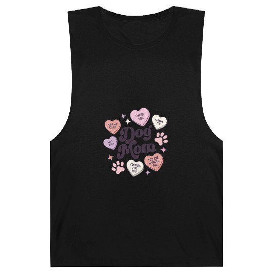 Dog Mom Valentines Day Candy Hearts Galentines Barnard Tanks