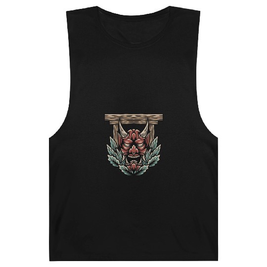 Bushido kabuki samurai japan graphic devil green m Barnard Tanks