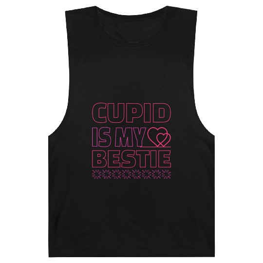 Valentines Day Gifts Cupid Is My Bestie4245 Barnard Tanks