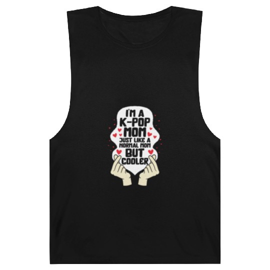 Korea Barnard Tanks, I'm A K-Pop Mom Finger Heart Barnard Tanks,