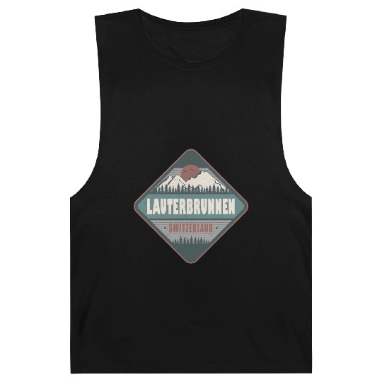 Lauterbrunnen Switzerland Vintage Hiking Design Barnard Tanks