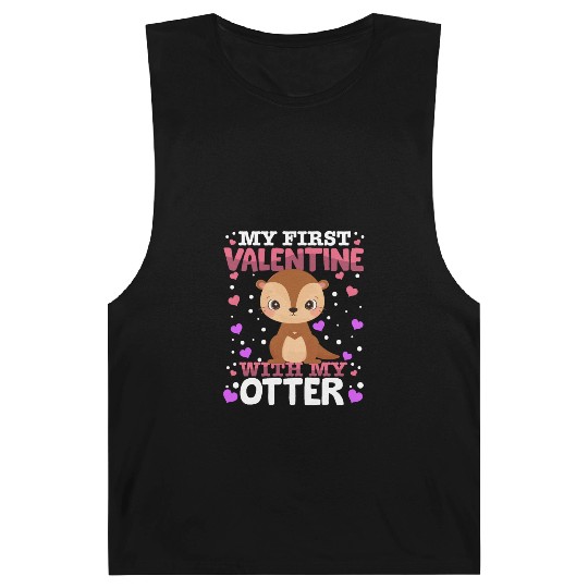 My First Valentine With My Otter Animal Heart Barnard Tanks