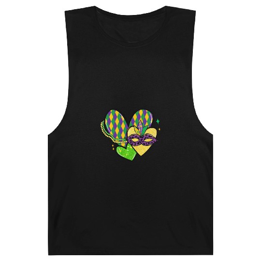 New Orleans Kids Girls Love Mardi Gras Outfit Barnard Tanks