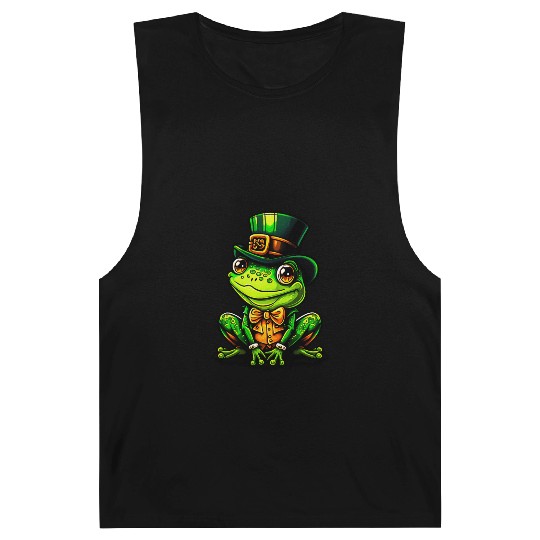 Magical Frog With St Patrick Day Top Hat Barnard Tanks