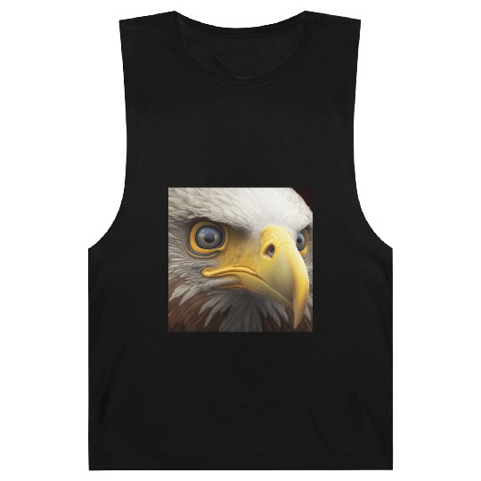 bald eagle eyes hyper realistic hyper details Barnard Tanks