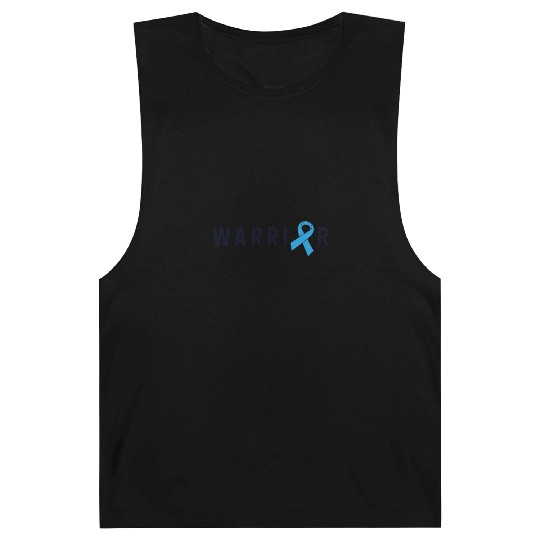 Prostate Cancer Warrior Light Blue Ribbon Dad Barnard Tanks