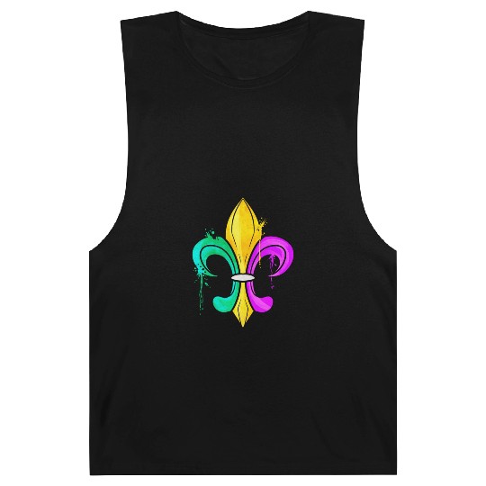 Green, Golden and Purple Fleur De Lis Barnard Tanks