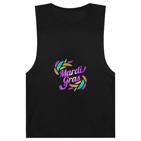 Purple Lettering For Mardi Gras Barnard Tanks