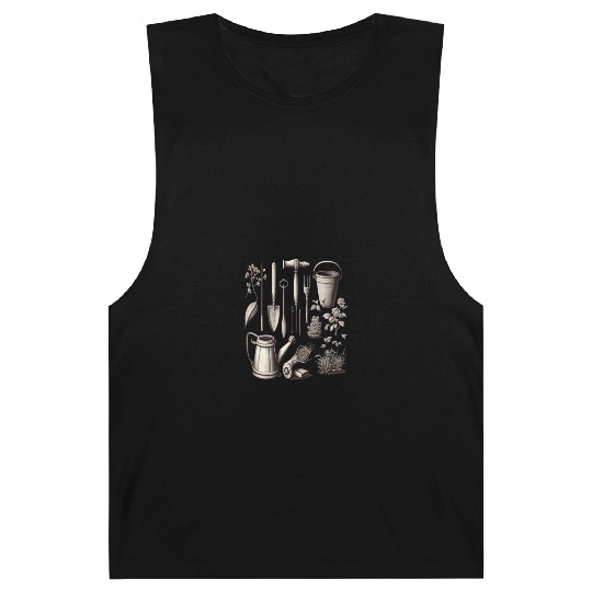 Florist Gardener Dad Grayscale Gardening Tools Barnard Tanks