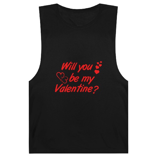 Will you be my Valentine Vector Barnard Tanks Design