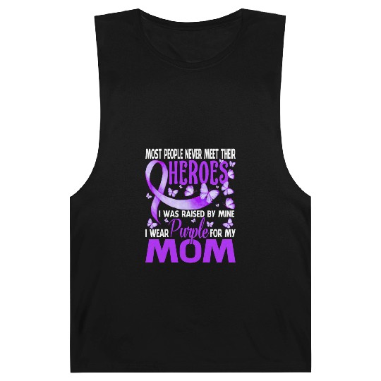 My Heroes I Wear Purple For My Mom Pancreatic Canc Barnard Tanks