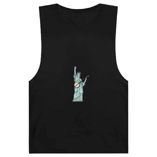 Statue Of Liberty Banjo Musician Design for Barnard Tanks