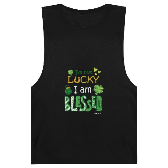 Christian St Patrick's Day Not Lucky Just Blessed Barnard Tanks
