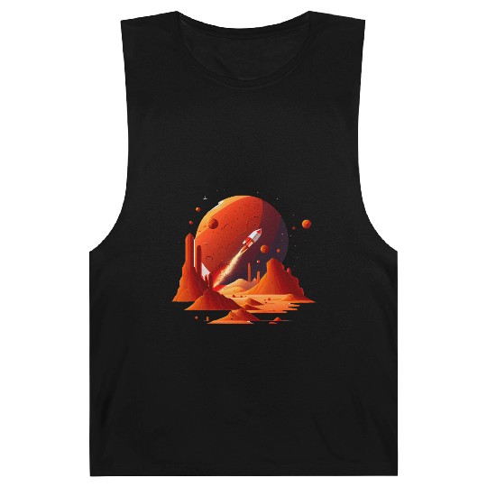 Vintage Space Science Mars Fiction Geek Solar Barnard Tanks