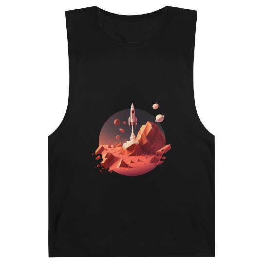 Vintage Space Science Mars Fiction Geek Solar Barnard Tanks