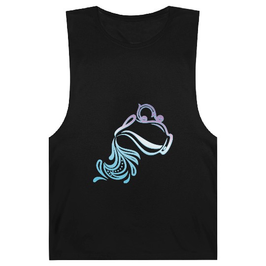 Aquarius Zodiac Air Sign Water Bearer Logo Barnard Tanks