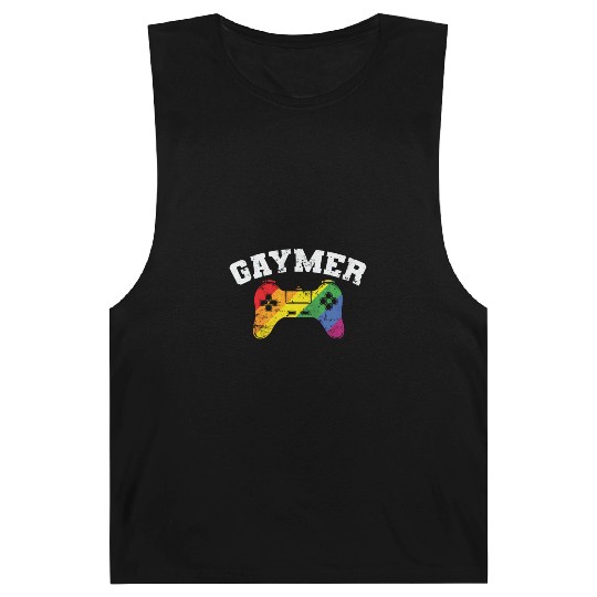 Gamer Controller Gaymer LGBT Pride Barnard Tanks
