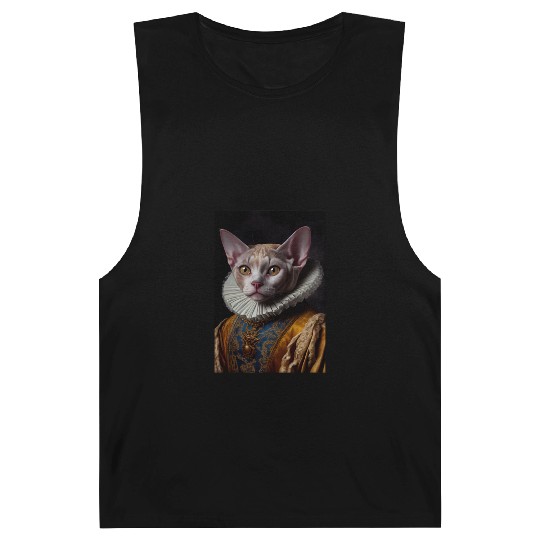Black Queen Devon Rex Cat Breed Portrait Royal Ren Barnard Tanks