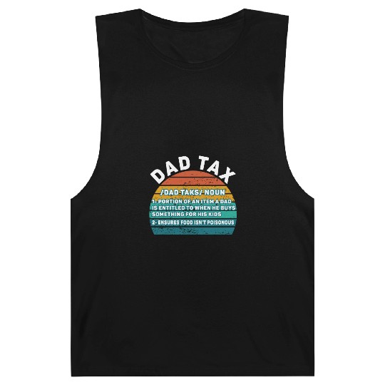 Vintage Dad Tax Definition Men Funny Father's Day Barnard Tanks