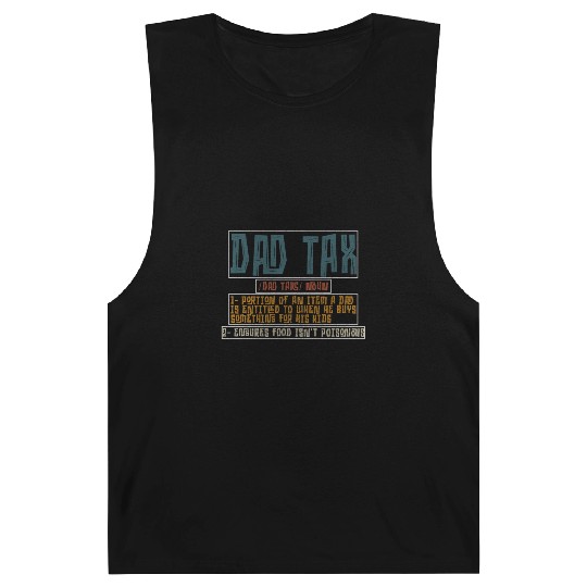 Vintage Dad Tax Definition Men Funny Father's Day Barnard Tanks