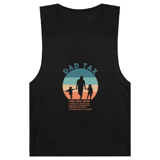 Vintage Dad Tax Definition Men Funny Father's Day Barnard Tanks
