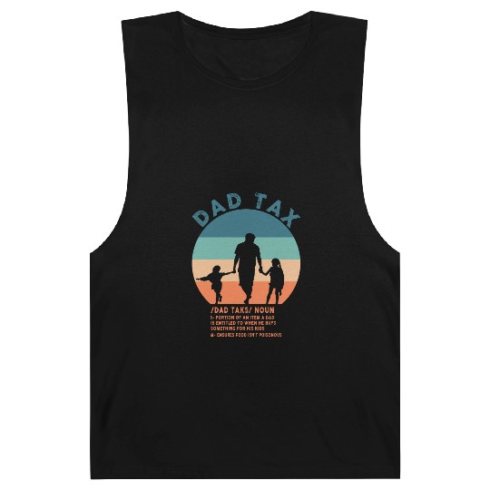 Vintage Dad Tax Definition Men Funny Father's Day Barnard Tanks